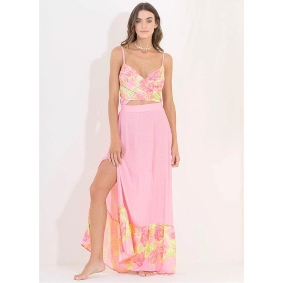 NWT Maaji Chintz Lisse Long Floral Dress Size Medium - Picture 2 of 6